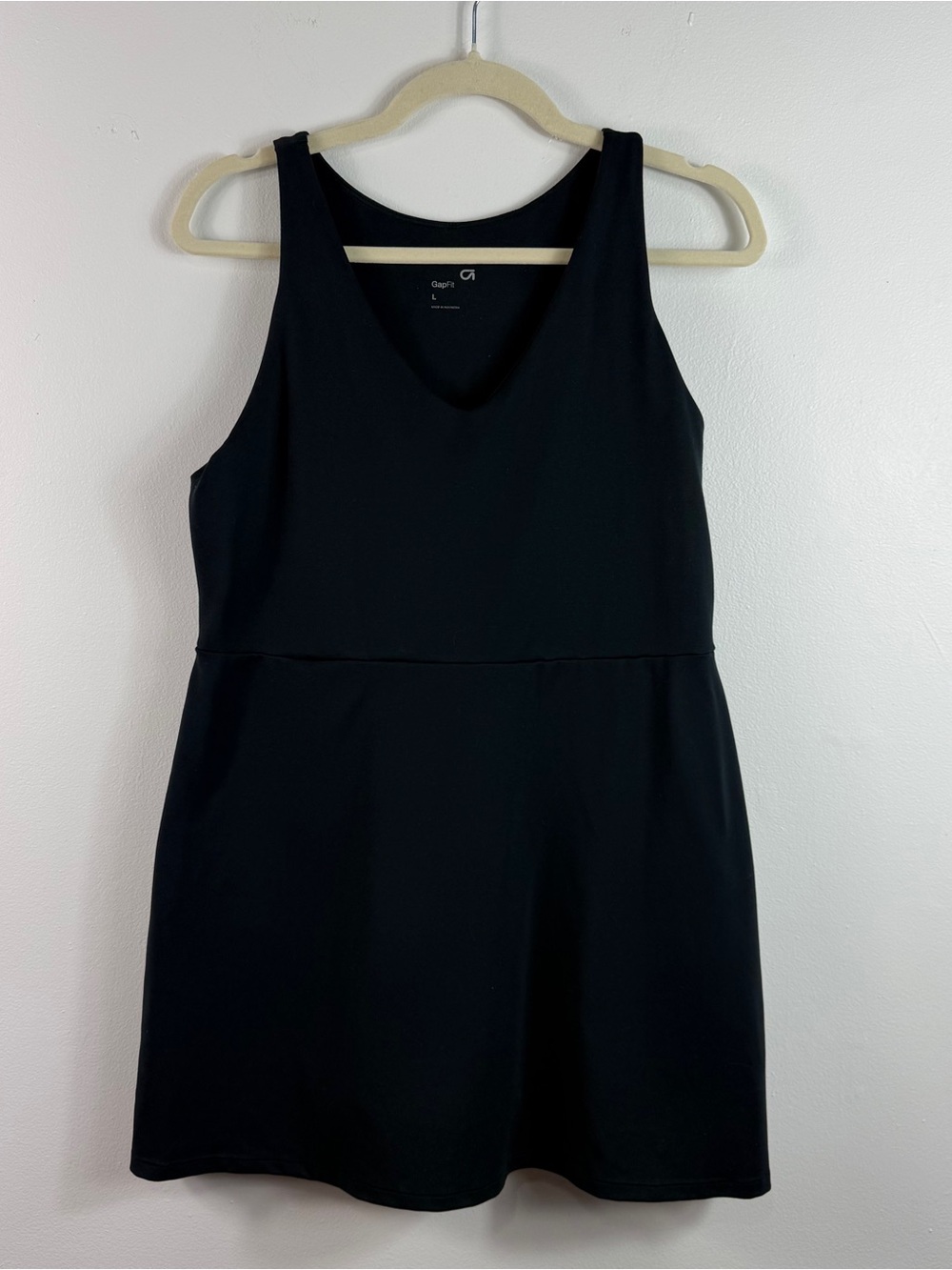 Gap fit one piece athletic dress with built in shorts Women’s Large Black - Picture 1 of 13